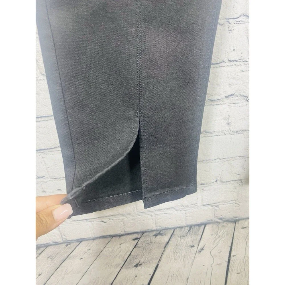 J. McLaughlin Rainey Jeans Womens Straight Leg Split Hem Black Size 4 NEW